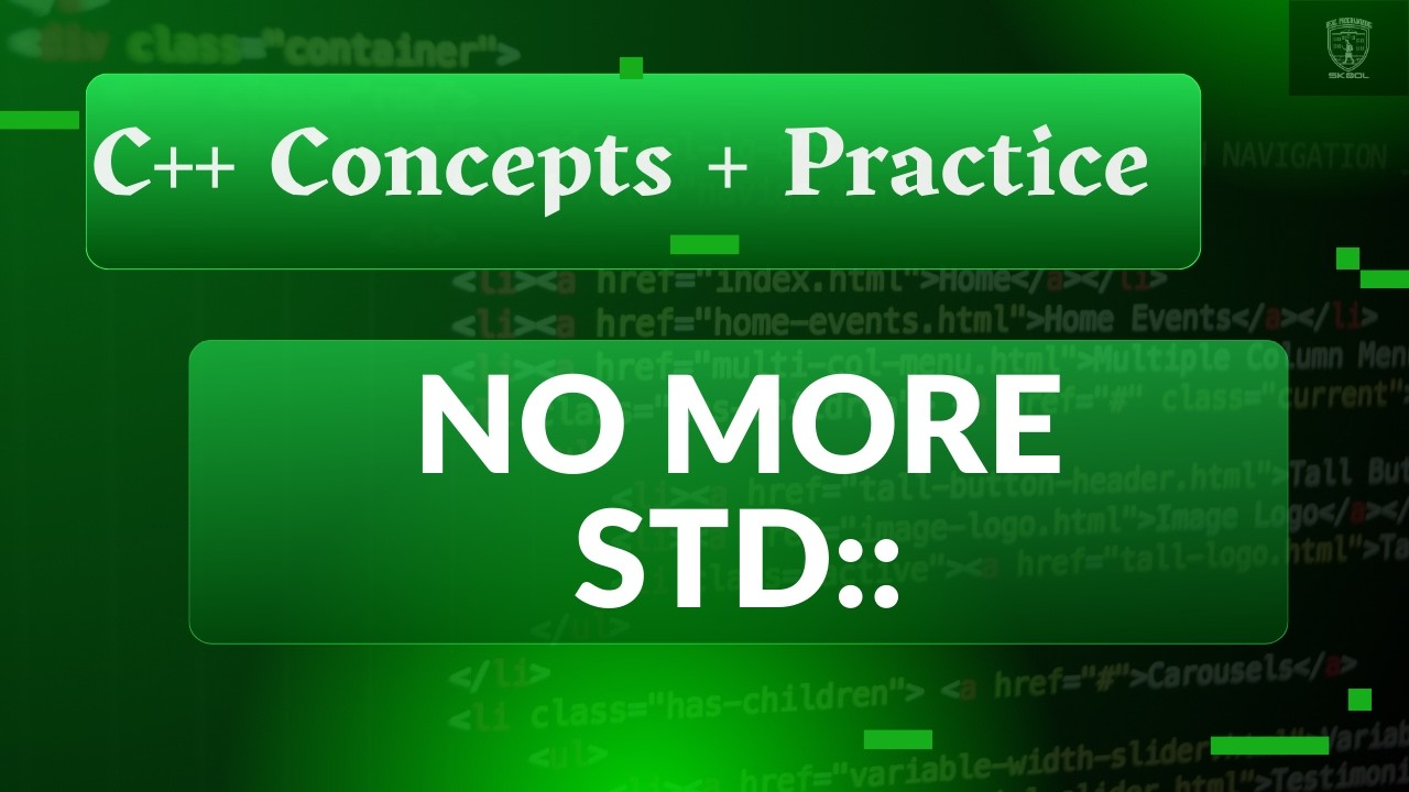 Using namespace std Explained (Stop Writing std:: anymore) - YouTube