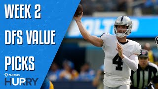 NFL Week 2 DFS Value Picks | Hurry Up