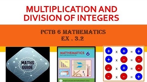 Multiplication of integers| Division of integers| Number line| PCTB 6 maths| Ex 3.2 solved