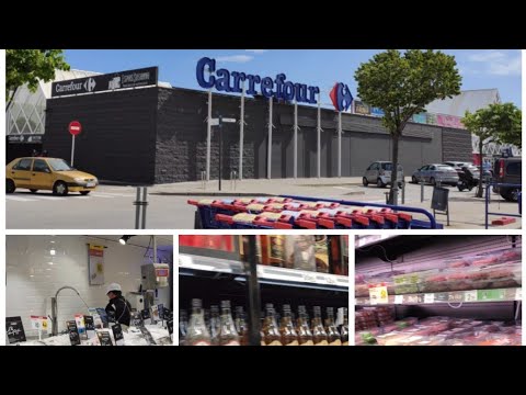 Супермаркеты Испания,Каталония,Санта Сусанна, Carrefour,обзор.. продукты,вина,рыба, овощи и фрукты..
