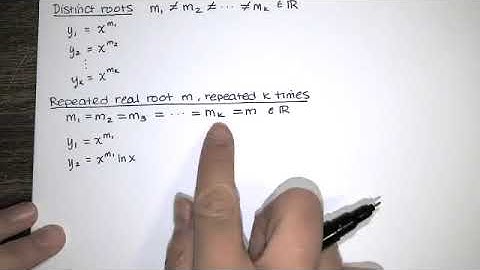 35. A Fundamental Set of Solns. for Higher Order Cauchy Euler DEs, Examples - Differential Equations