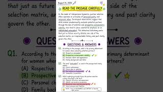 English Reading Comprehension Practice | Solve 3 MCQs with Passage Context English Reading Comprehension Practice | Solve 3 MCQs with Passage Context
