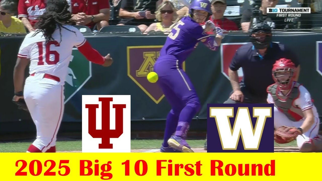 Indiana vs Washington Softball Game Highlights, 2025 Big 10 First Round