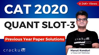 CAT 2020 Slot3 Quantitative Aptitude Question Paper  Excellent Explanations