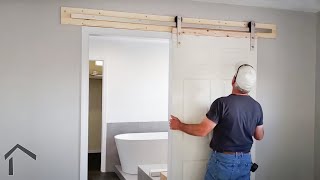 Installing a Barn Door on a Master Bathroom