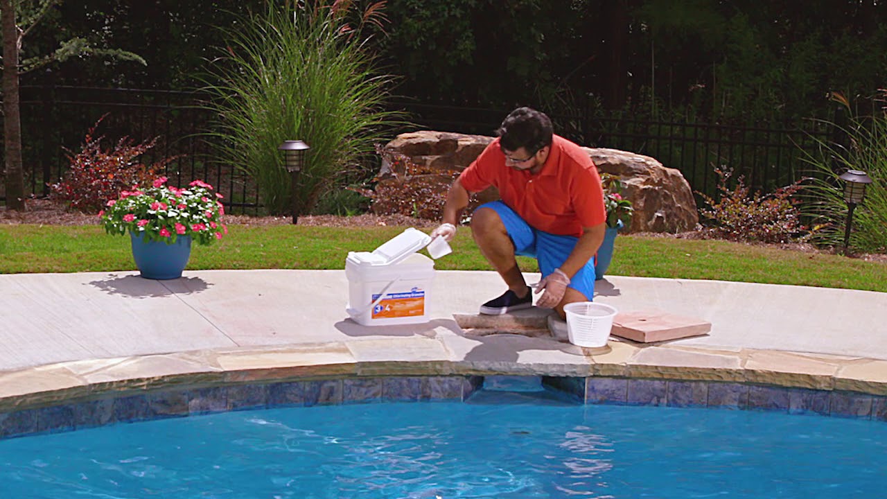 Sanitize Pool Water with MAXBlue® Chlorinating Granules Pool Time