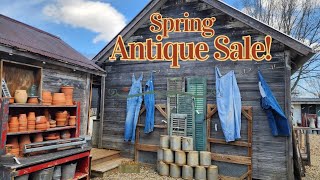 FUN Shop filled with Treasures! Antiques, Primitives, Farmhouse, Cottage, Vintage, Cluttered Coop