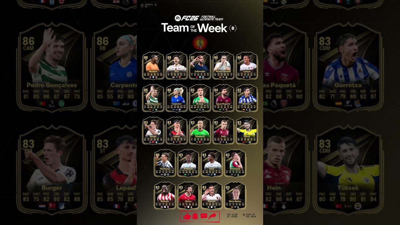 EA FC 26 TOTW 8 Full Squad Reveal | 