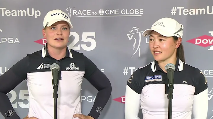 Matilda Castren and Kelly Tan Saturday Press Conference 2022 Dow Great Lakes Bay Invitational