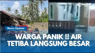 Warga Berlarian Selamatkan Diri Air Tetiba Datang Besar Melanda Wilayah Rangasjajar Bogor