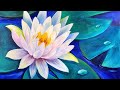 Water Lily Acrylic Painting LIVE Tutorial