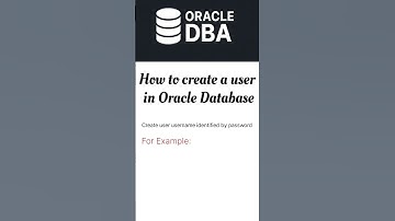 How to Create a User in Oracle Database #oracledba
