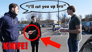 HOW TO GET STABBED! (Almost)