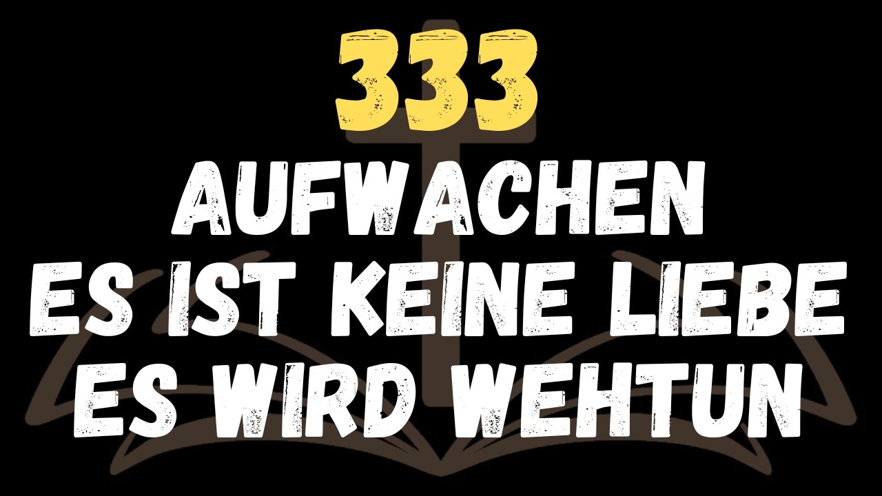 Dieses Video ist das ZEICHEN, das DU erbeten hast Warte nicht auf jemanden, der dich in GEFAHR bring