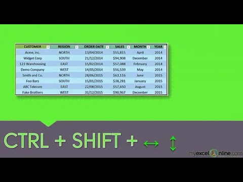 excel shift cells down hotkey