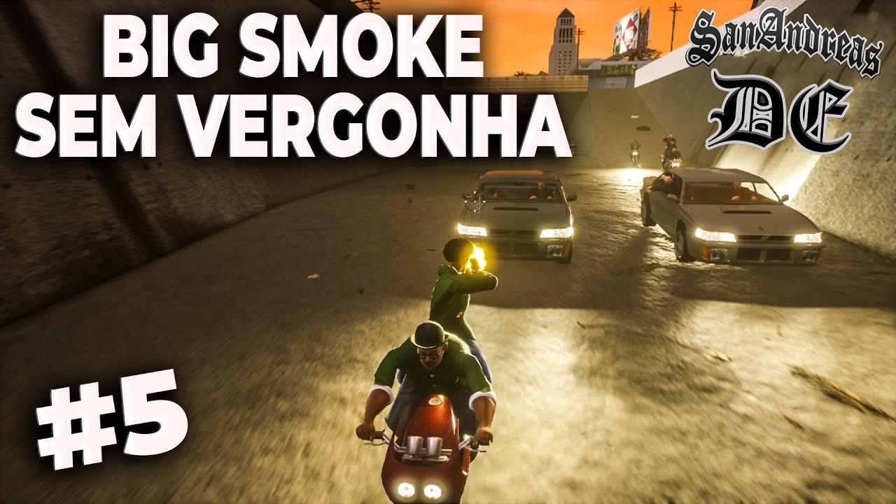 GTA San Andreas #03 - Big Smoke dando FUGA de MOTO!! (MELHOR MISSÃO) 
