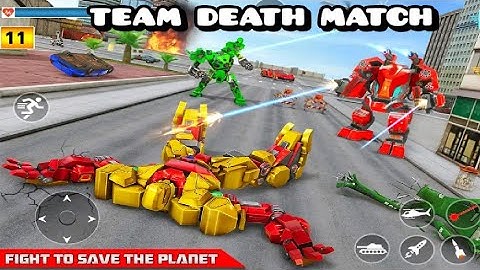 Multi Robot Transform Game - Tank Robot Car Games - TEAM DEATH MATCH