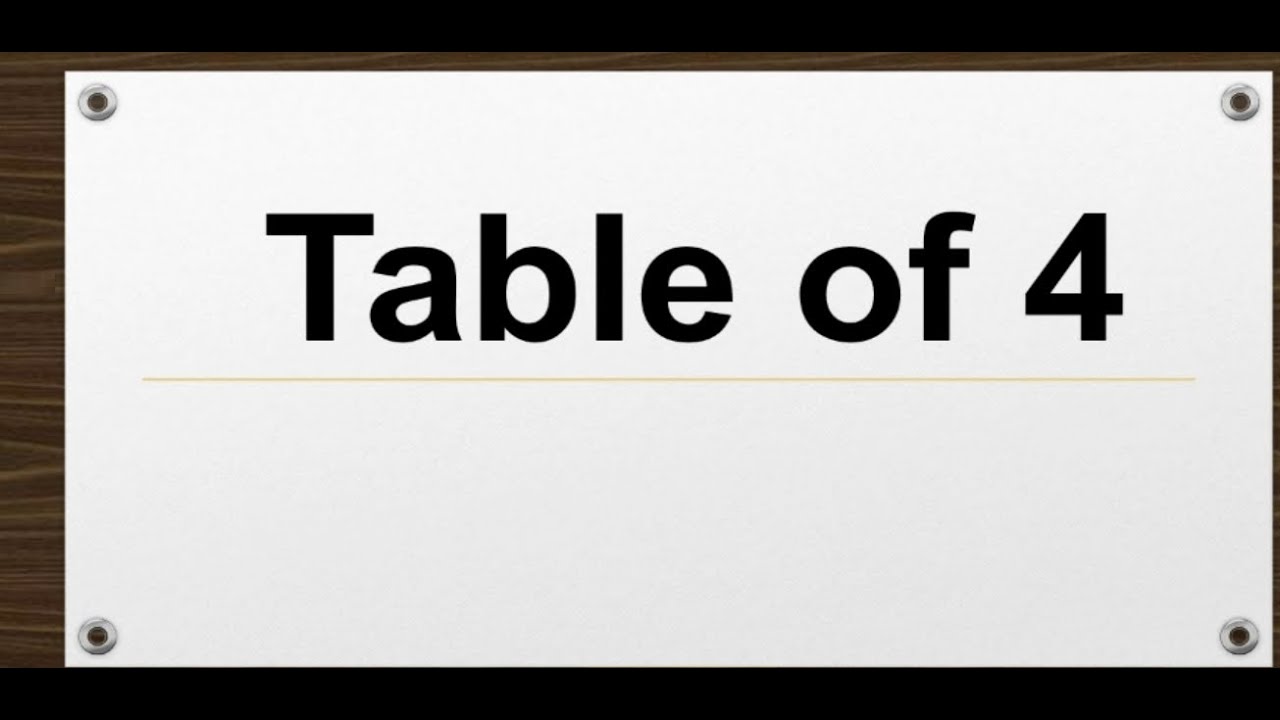 Table Of 4 Learn Of Table 4 4 Ka Pahada How To Learn Table Of 4 table-of-4-learn-of-table-4-4-ka-pahada-how-to-learn-table-of-4