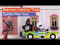 sipderman &amp; batman with santas gift