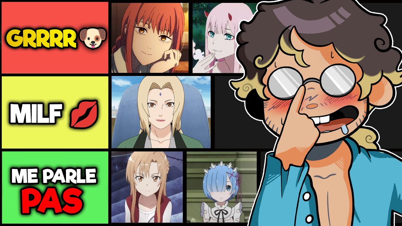 Un GROS NERD classe TOUTES les WAIFUS (Tier list)