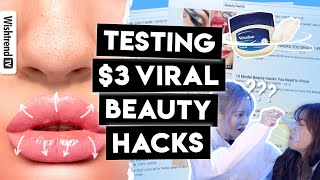 Vaseline Blackhead Removal?  Wasabi Lip Plumping? | Under $3 Viral Beauty Hacks, Do They Work?