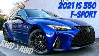 2021 Lexus IS 350 F-Sport AWD Review: Sweet V6 Power & Noises but RWD is Lighter & Packaged Better