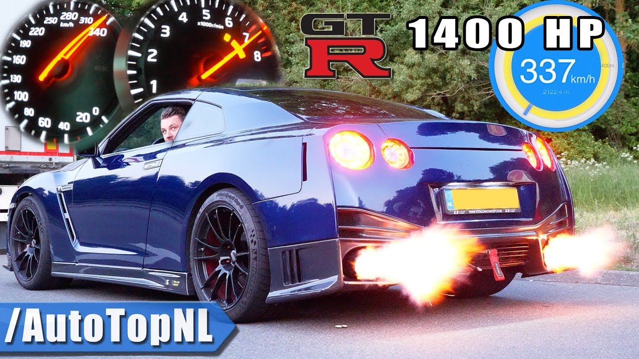 1400hp Nissan Gtr Total Car Concept 337km H Acceleration Flames By Autotopnl Youtube