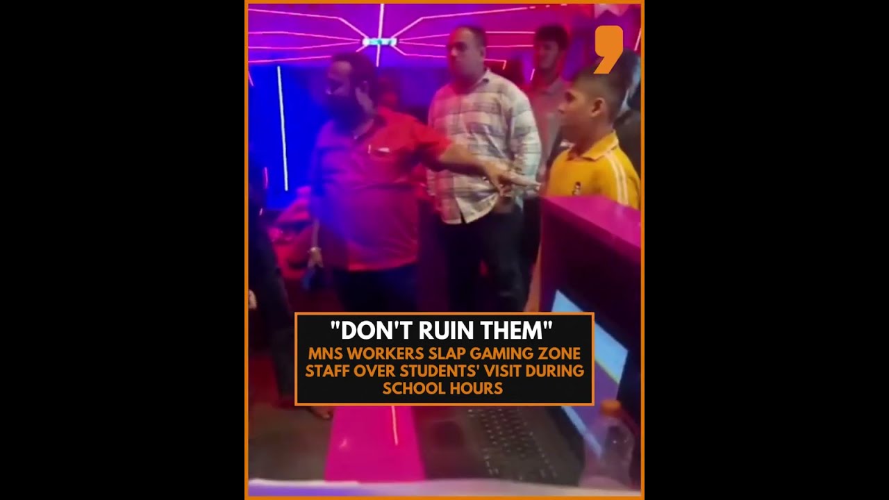 MNS Leader Slaps Gaming Zone Staff Over School Kids Skipping Class News9