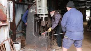 Fabulous foundry work with kiln and power hammer, Lake Goldsmith Steam Rally, Victoria, Australia