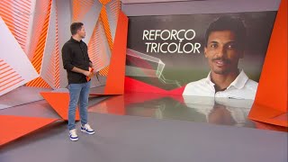 Luiz Gustavo é apresentado a torcida do São Paulo. (GE/SP 16/12/23)
