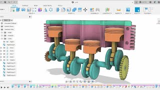 Engine Assembly In Fusion 360 | Fusion 360 Tutorial for Absolute beginners