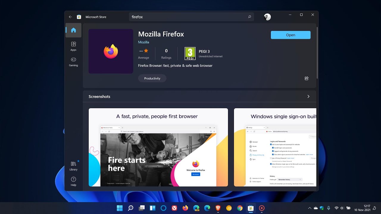 Download Firefox on Windows from the Microsoft Store