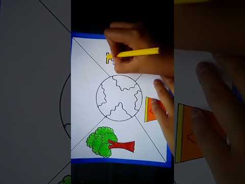 How To Draw World Earth Day Drawing/ World Earth Day Poster Drawing/Save Earth Drawing Easy Steps