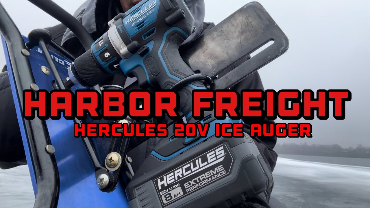 Harbor Freight 20V Brushless drill + Clam plate = Ice auger YouTube