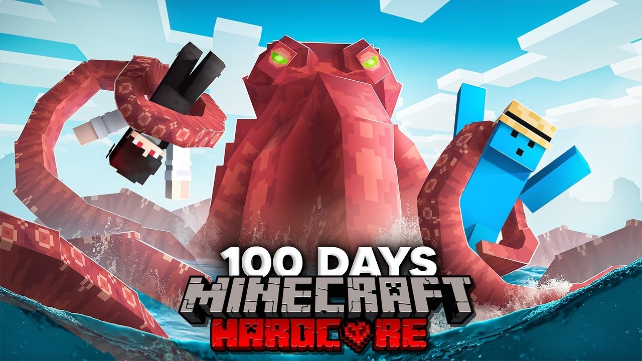 I Survived 100 Days in a Modded Ocean World in Minecraft Hardcore