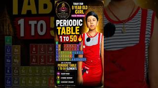 🔥 8 Year Old Girl Recites PERIODIC TABLE 1 TO 50 🤯 | Vidushi Priyamvada
