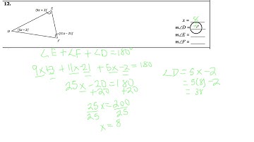 Triangle Sum Theorem With Algebra