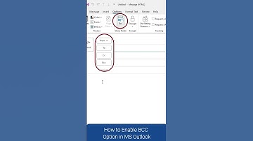 How to enable BCC option In MS outlook | BCC option not showing in MS Outlook#office