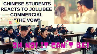 CHINESE STUDENTS REACT TO JOLLIBEE COMMERCIAL "THE VOW" & PERFECT PAIR!/ UNEXPECTED ENDING 😍 😍 😮 😮