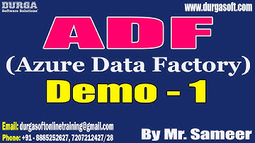 ADF (Azure Data Factory) tutorials || Demo - 1 || by Mr. Sameer On 07-08-2023 @10AM IST