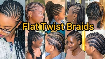 Natural Twist Braid Hairstyles | Flat Twist Braids for Black Women | Passion Twist |Spring Bob Twist