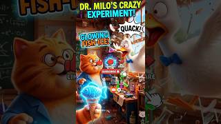 Glowing Fish Ice Cream 🐟🍦 | Dr. Milo’s Crazy Experiment Gone Wrong! 😱 #shorts #shortvideo #short