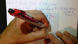 2 7 Find inverse, graph and domain