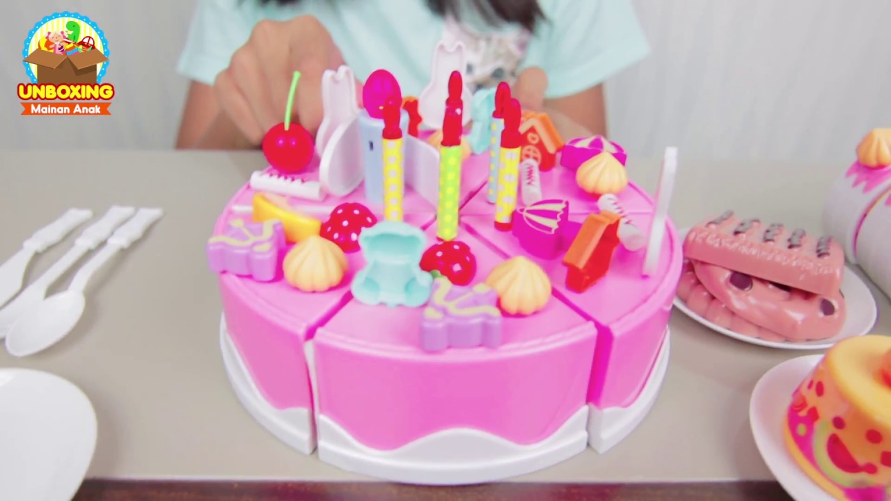 Mainan Anak Potong Potong Kue Ulang Tahun Diy Birthday Cake Cut Birthday Cake Toy Youtube
