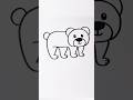 Draw a Cute Bear in 60 Seconds #shorts #drawing #tutorial