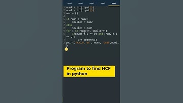 Program to find HCF in Python #shorts #coding #programming #python