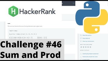 Hackerrank Python | Challenge #46 | Sum and Prod