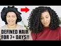 Natural Hair Night & Morning Routine! Defined curls for a week 😍