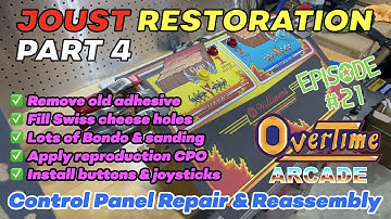 How to Repair a Williams Control Panel & Install a Control Panel Overlay: Joust Restoration part 4