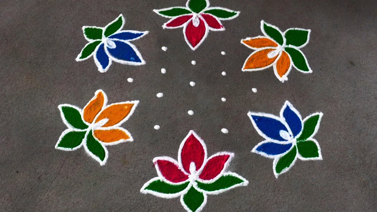 Dhanurmasam muggulu || lotus rangolis || rangolis || sankranthi rangolis ||